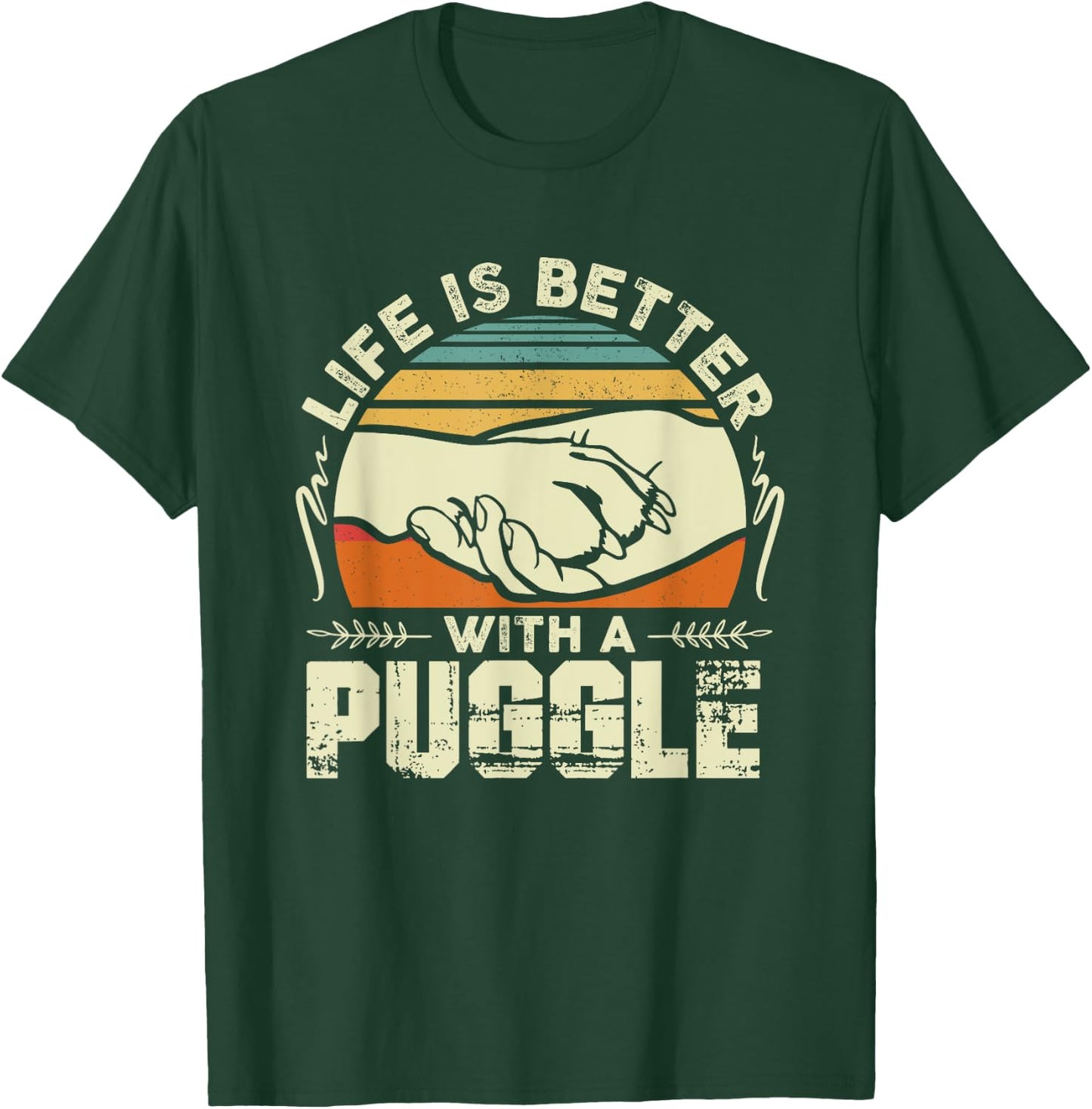 Puggle Shirt Men Women Dog Mom Dog Lover Puggle T-Shirt - T-Shirt | Forest