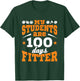 100 Days of School PE Teacher Gym Coach Physical Education T-Shirt - T-Shirt | Forest