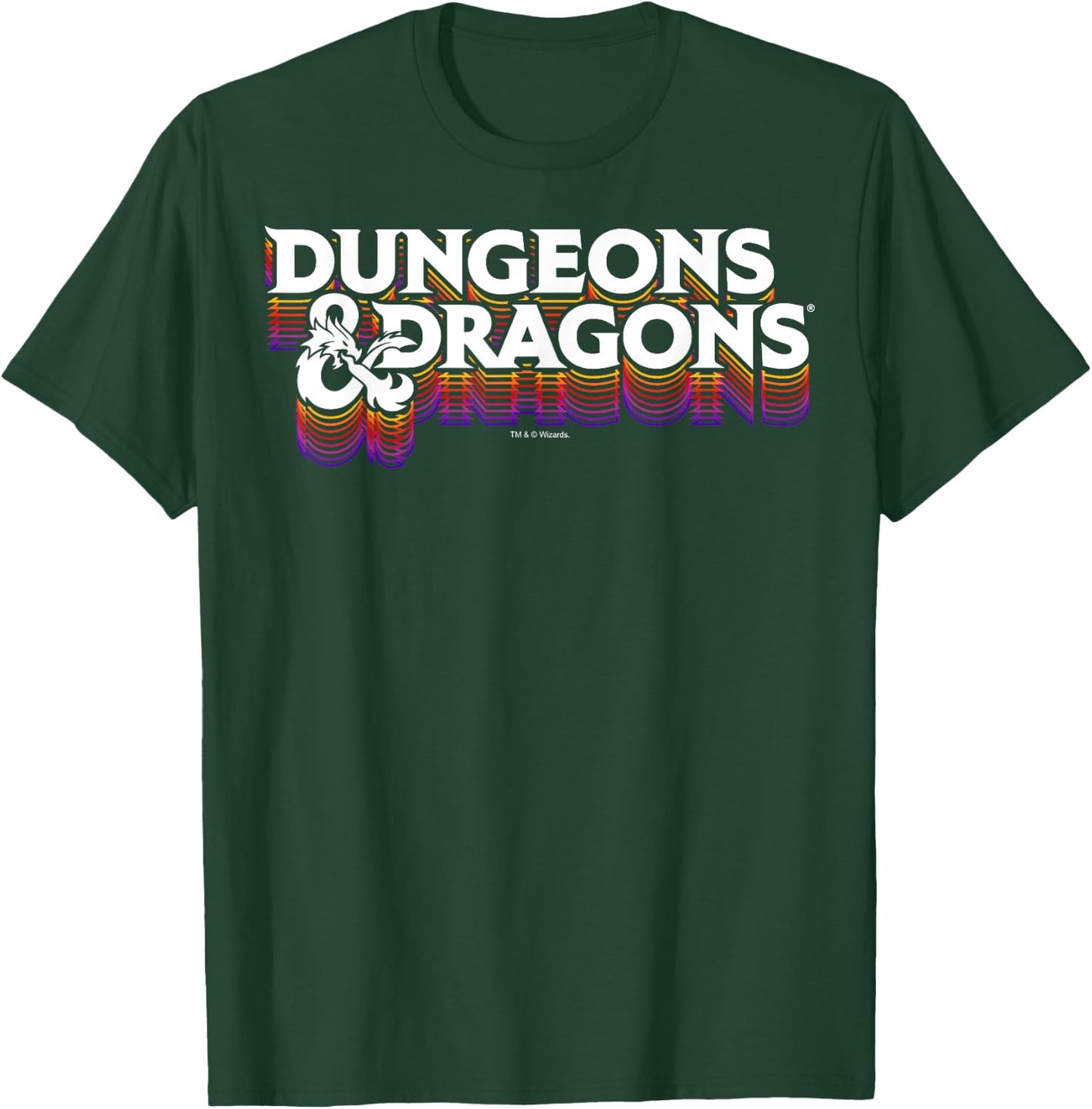 Dungeons & Dragons Retro Logo Stack T-Shirt - T-Shirt | Forest