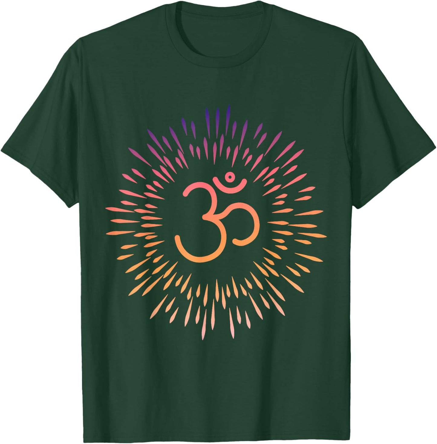 Om Symbol Aum Meditation Chakra Mindfulness Namaste Goa Yoga T-Shirt - T-Shirt | Forest