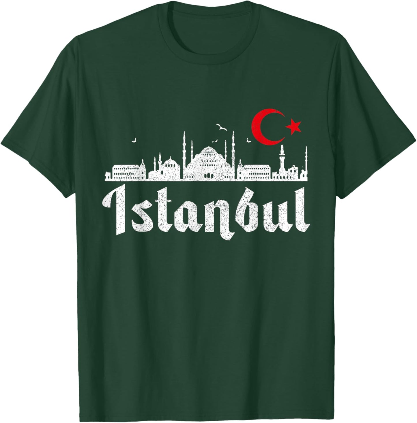Istanbul Skyline Turkey Turkish Pride Souvenir Turkiye T-Shirt - T-Shirt | Forest