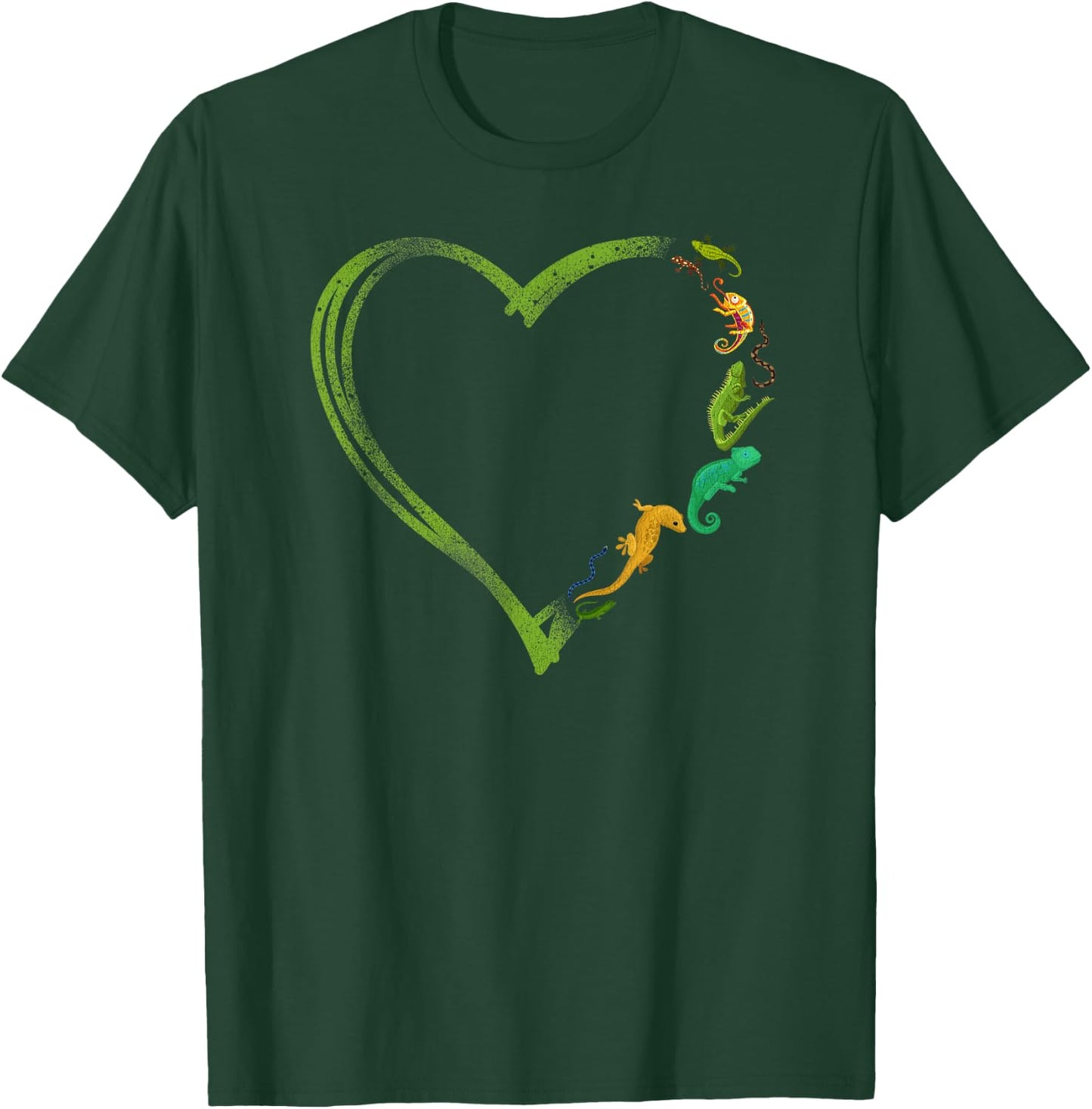 Reptile Heart Lizard T-Shirt - T-Shirt | Forest