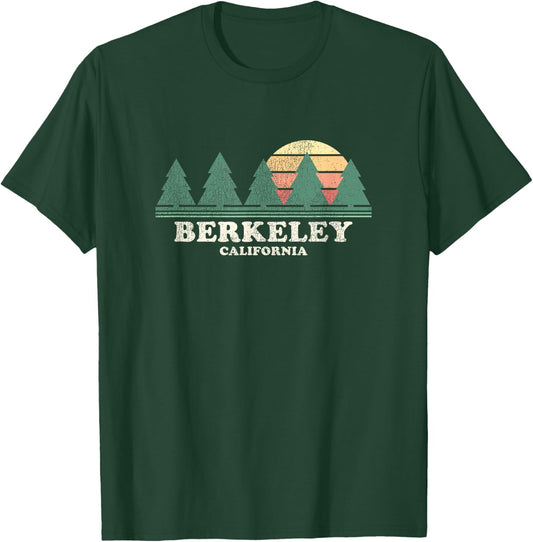 Berkeley CA Vintage Throwback Retro 70s Design T-Shirt - T-Shirt | Forest