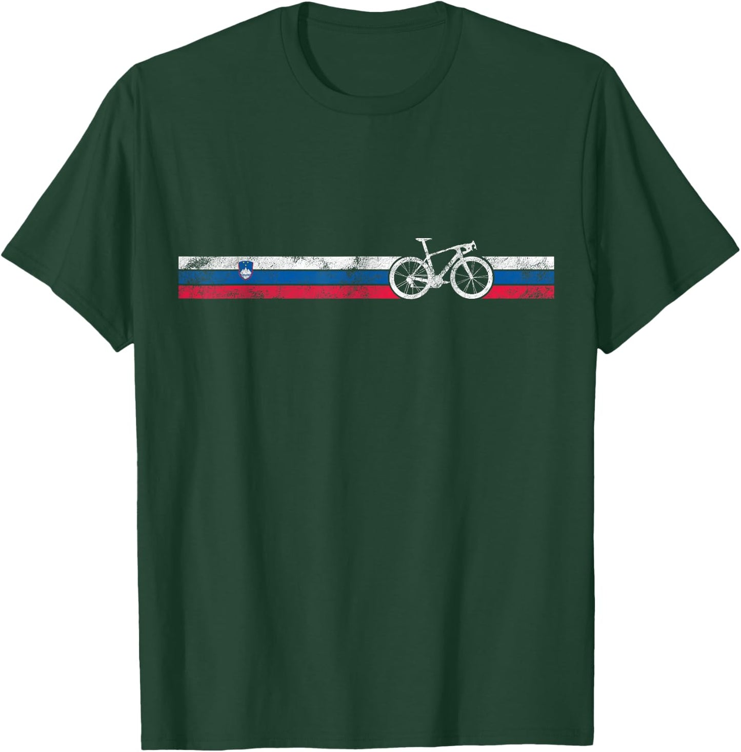 Cyclist Flag Republic Slovenia Slovene Cycling Cycling Gift T-Shirt - T-Shirt | Forest