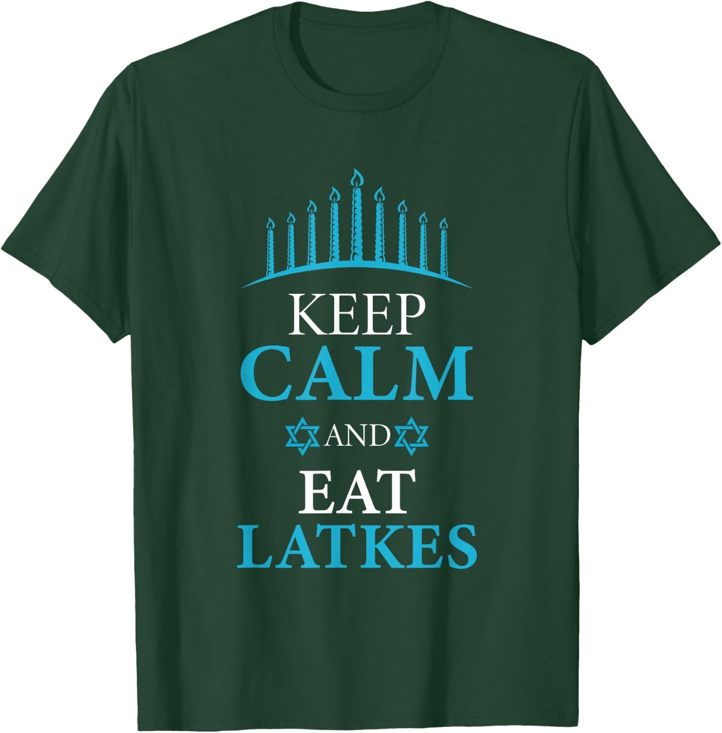 Keep Calm And Eat Latkes Pancake Lover And Jew T-Shirt - T-Shirt | Forest