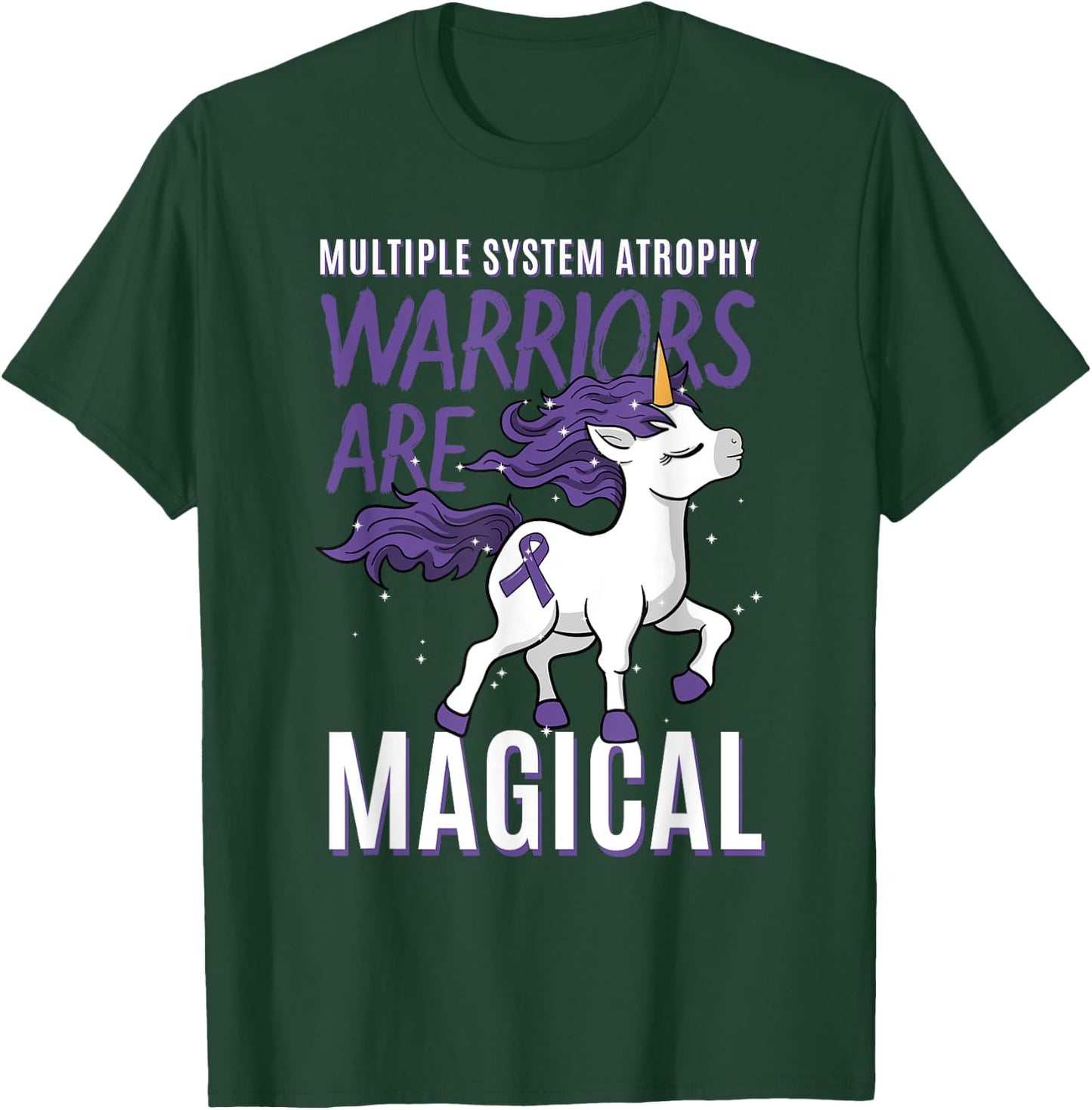 Multiple System Atrophy Unicorn Neurodegenerative Disorder T-Shirt - T-Shirt | Forest