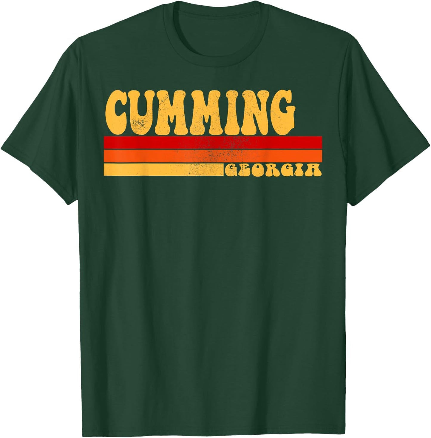 CUMMING Georgia City Vintage Roots Retro Design 70s 80s T-Shirt - T-Shirt | Forest