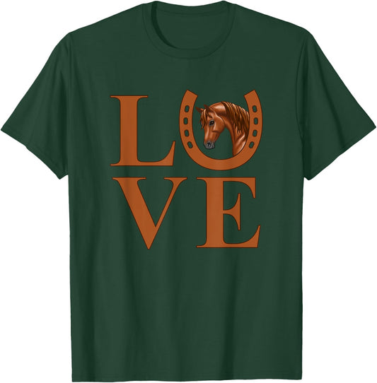 I Love Chestnut Arabian Horses T-Shirt - T-Shirt | Forest