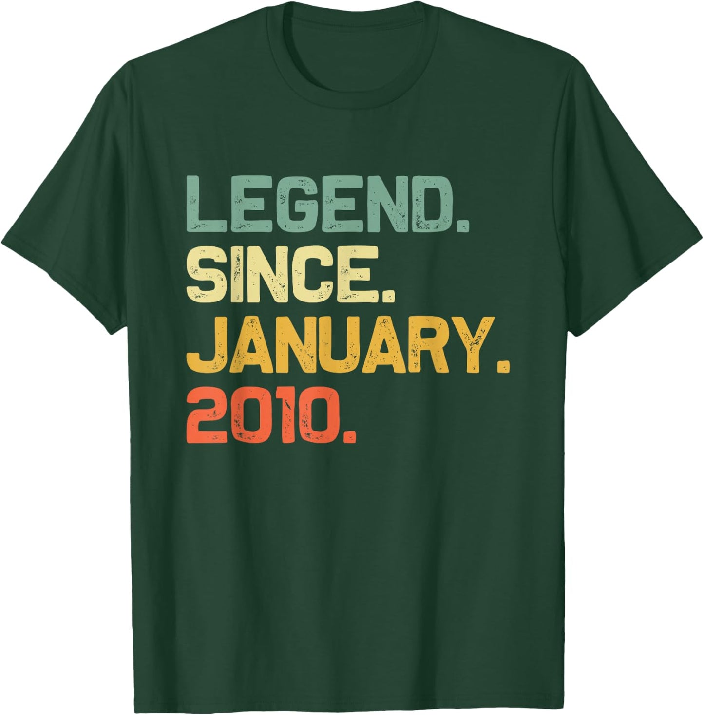 Legend Since January 2010 11th Birthday Gift 11 Years Old T-Shirt - T-Shirt | Forest