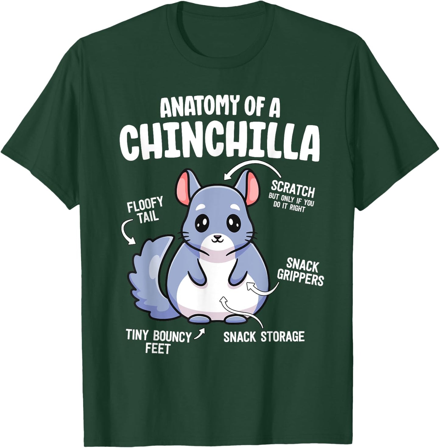 Anatomy Of A Chinchilla Shirts Lover Mom T-Shirt - T-Shirt | Forest