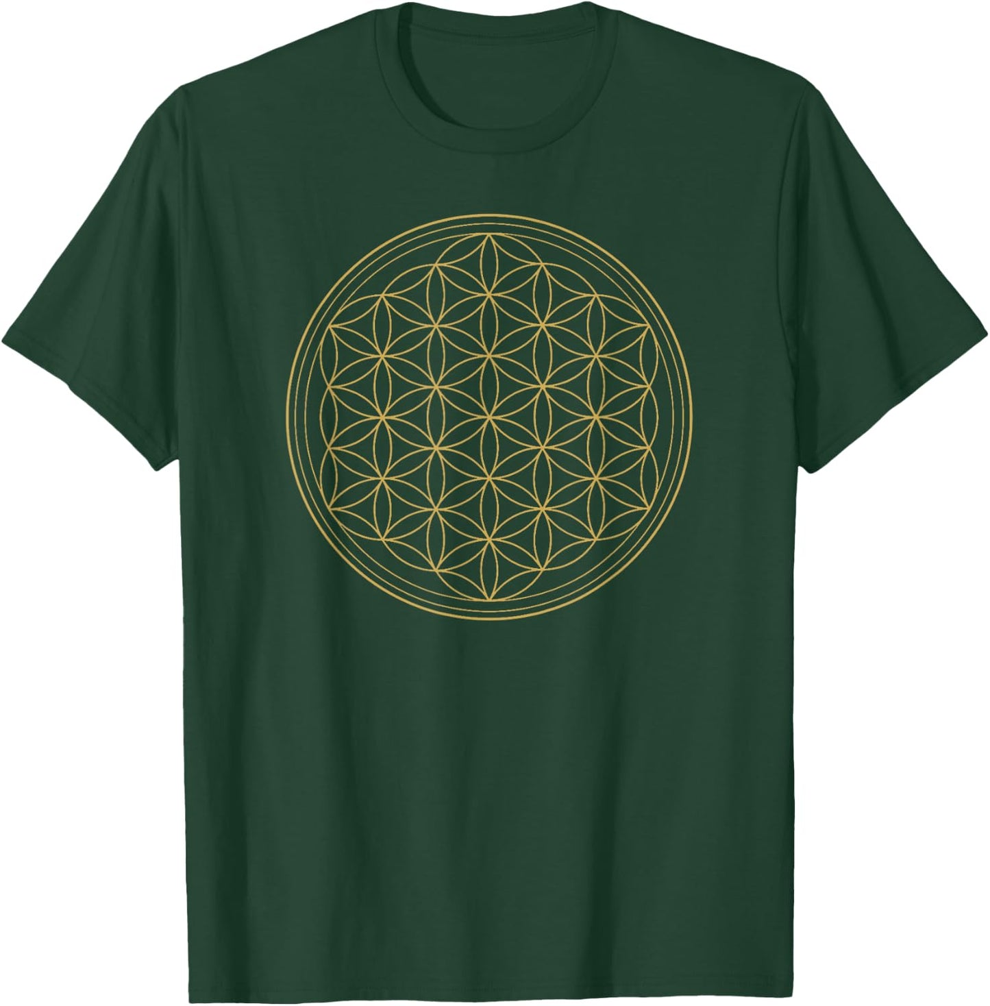 Flower Of Life Sacred Geometry Cycle of Life Symbol T-Shirt - T-Shirt | Forest