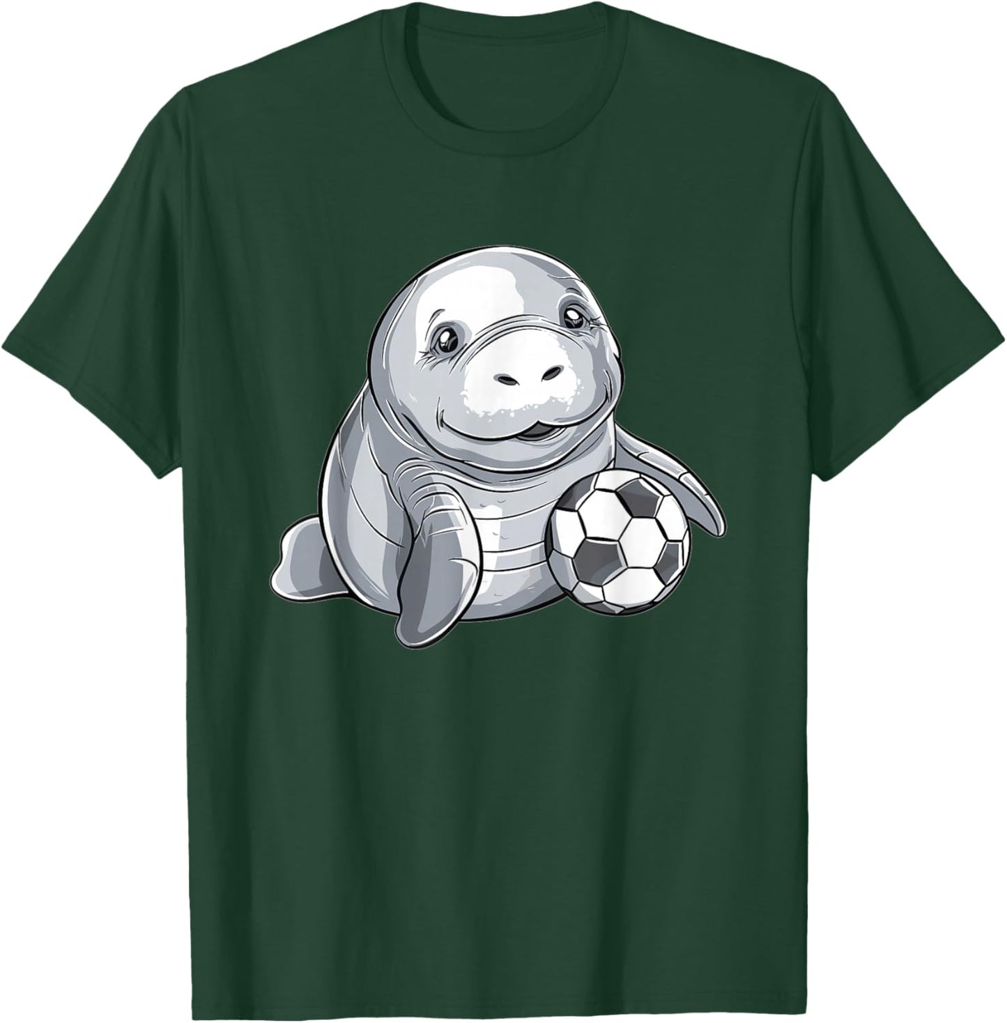 Cute Soccer Manatee T-Shirt - T-Shirt | Forest