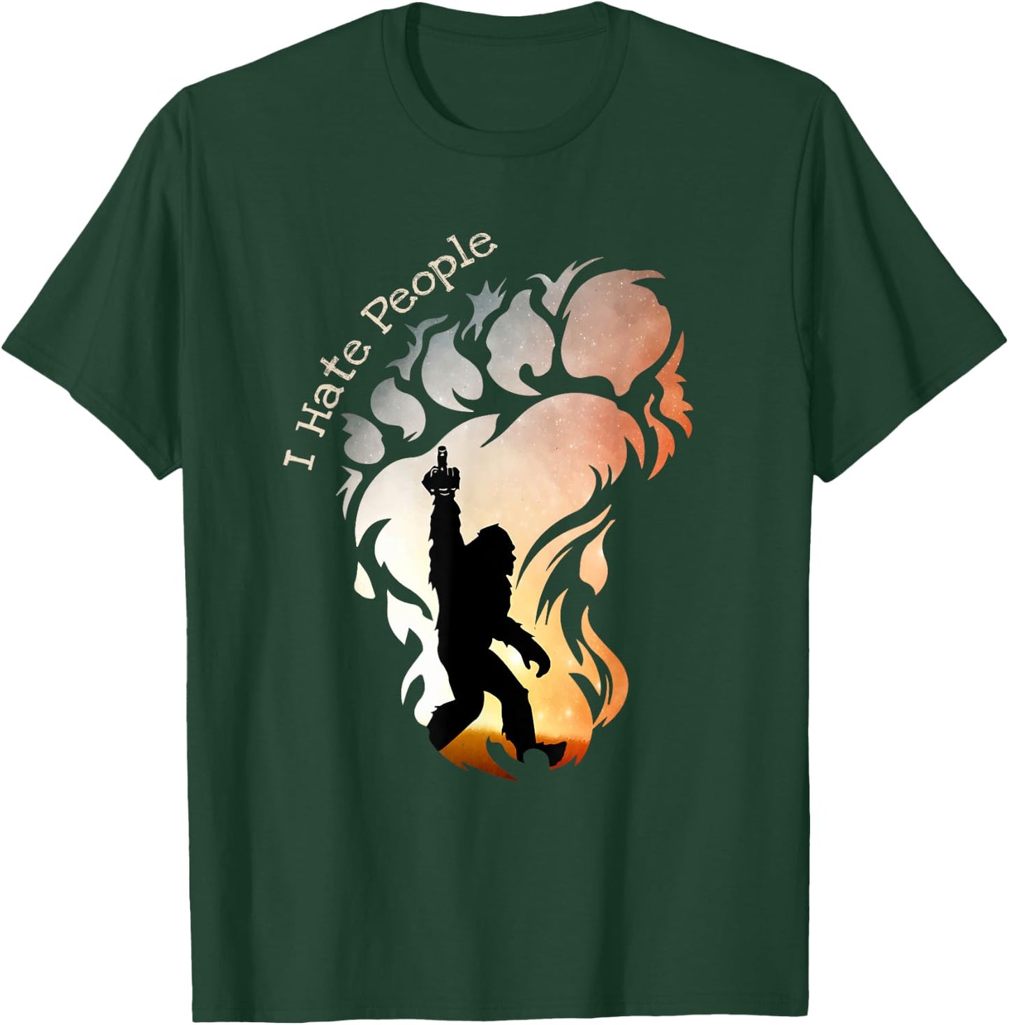I Hate People Bigfoot Funny Camping T-Shirt - T-Shirt | Forest
