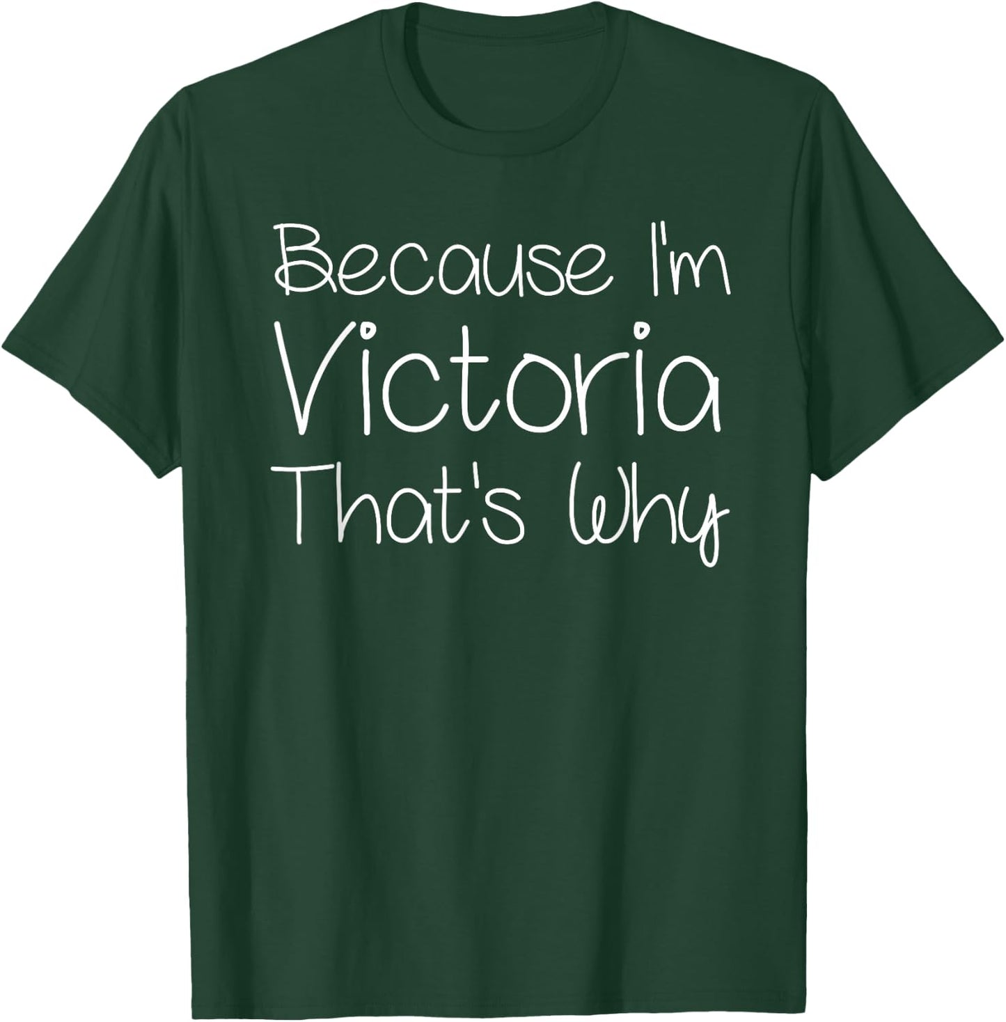 VICTORIA Funny Personalized Birthday Women's Black T-Shirt - T-Shirt | Forest