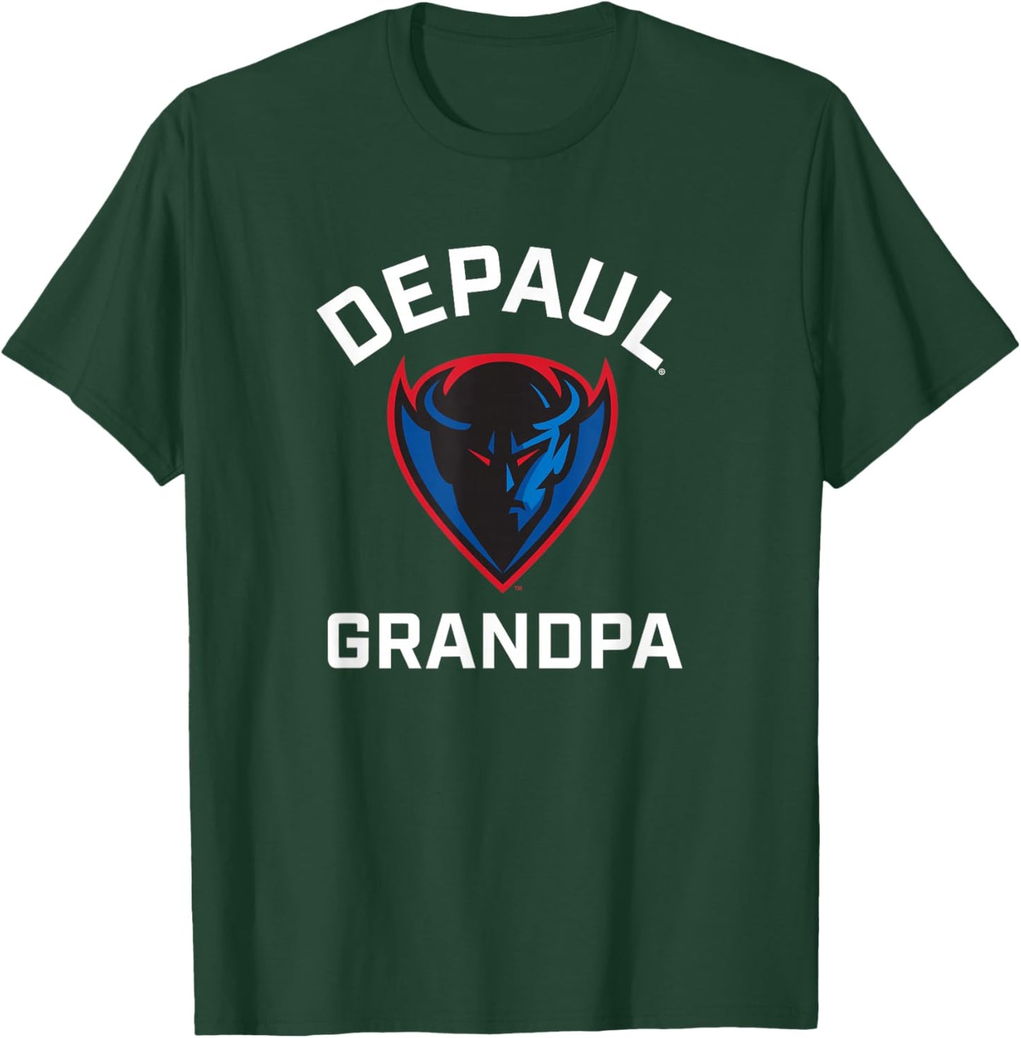 DePaul University Blue Demons Arched Grandpa T-Shirt - T-Shirt | Forest