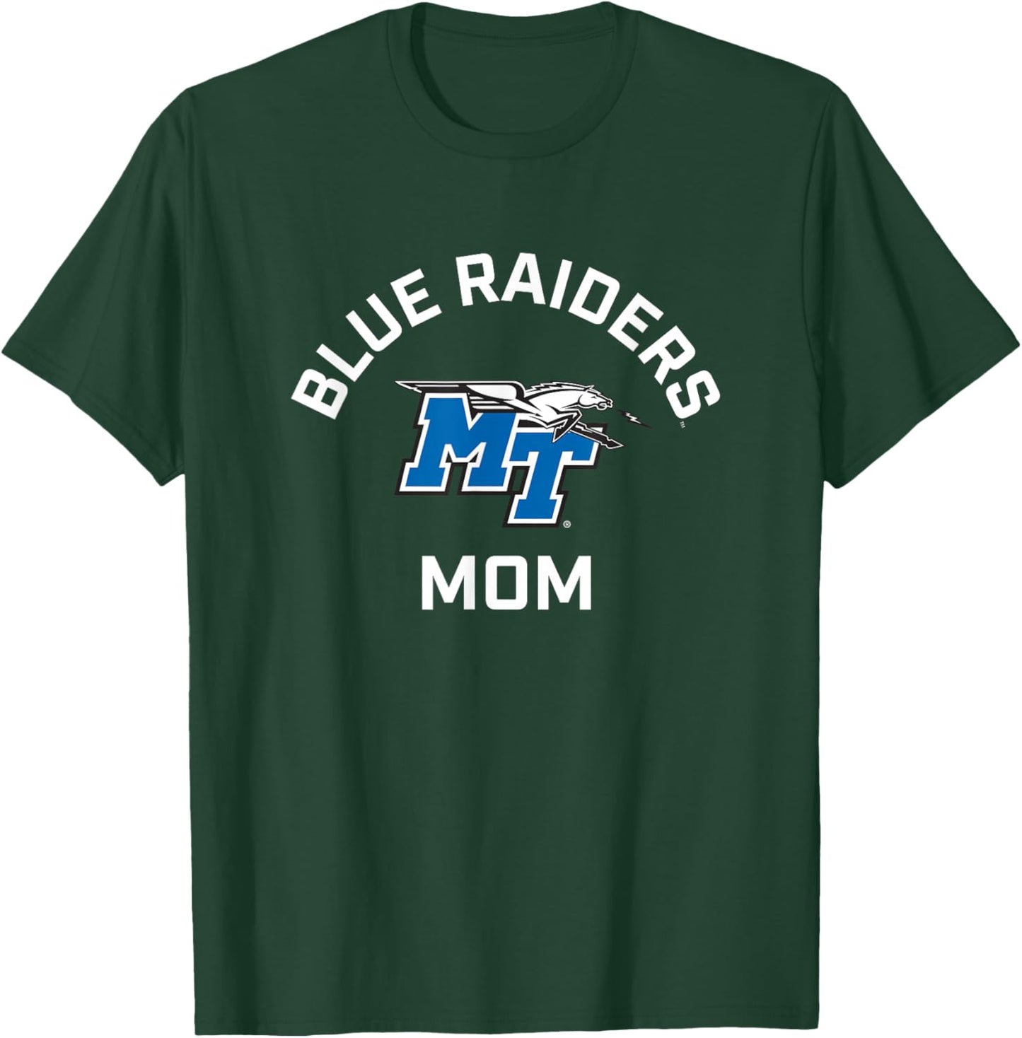Middle Tennessee MTSU Blue Raiders Arched Mom T-Shirt - T-Shirt | Forest