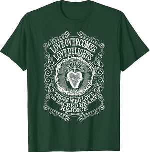St Bernadette Soubirous of Lourdes Sacred Heart of Jesus T-Shirt - T-Shirt | Forest