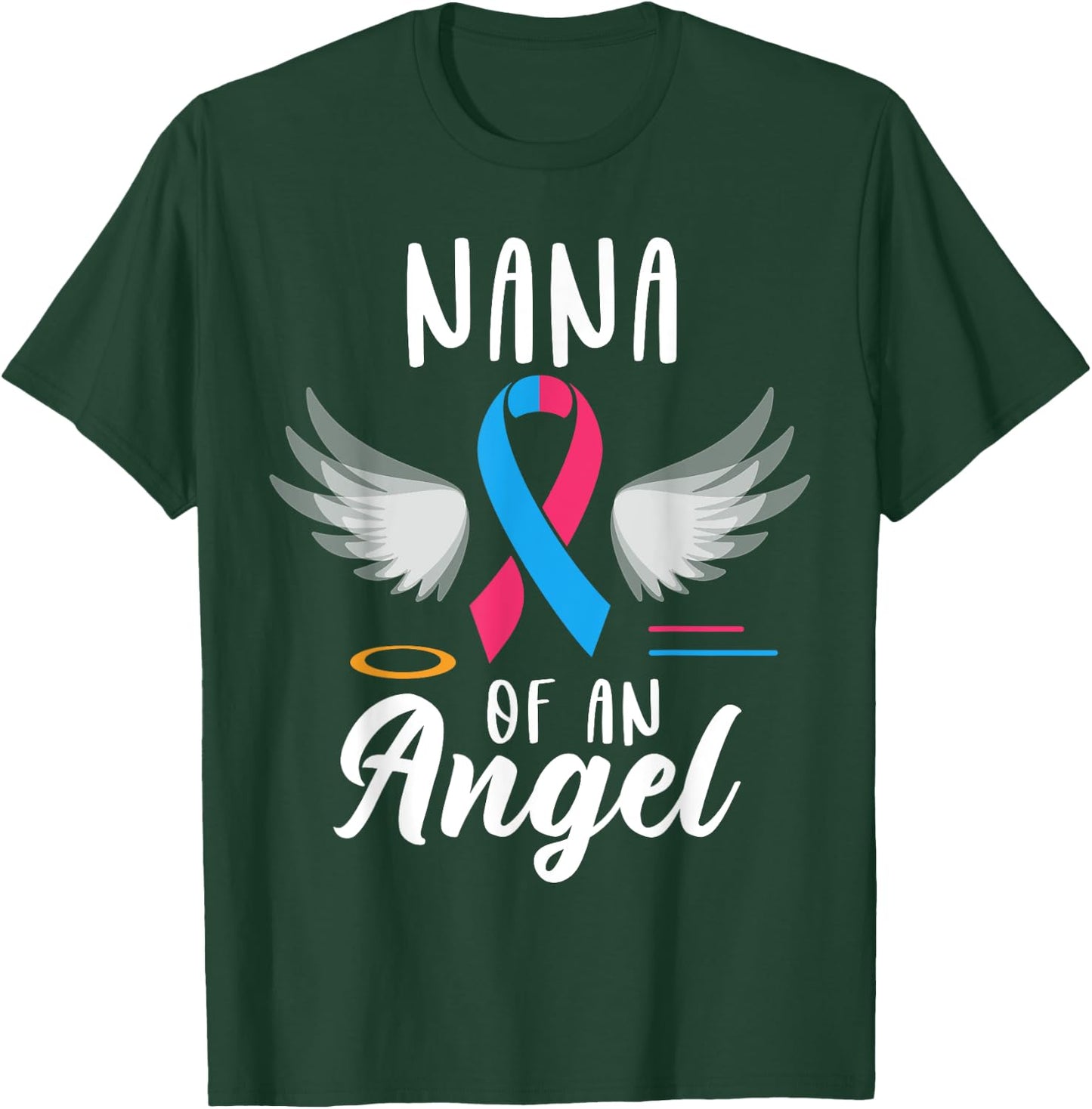 NANA of Angel Pregnancy Infant Loss Awareness Momorial T-Shirt - T-Shirt | Forest