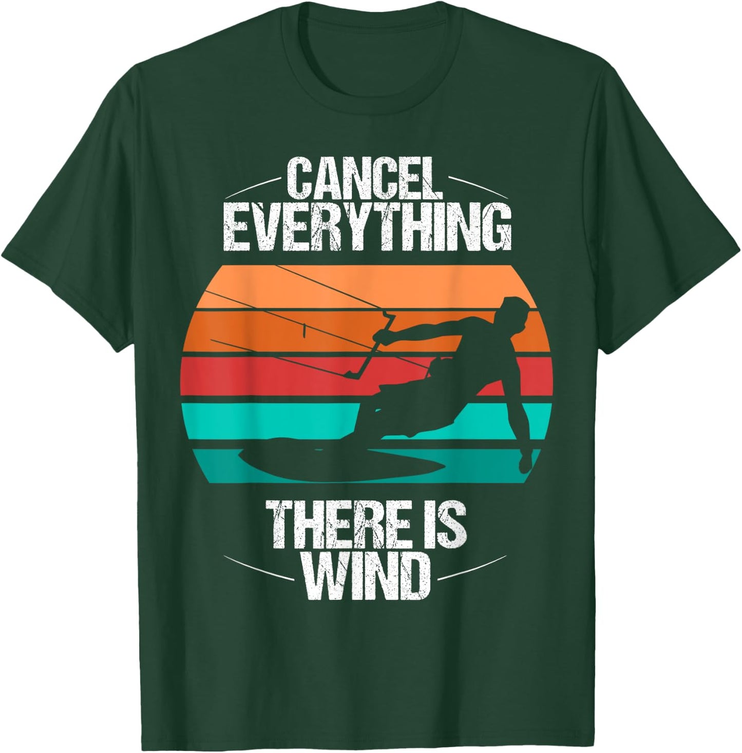 Kitesurf Kiteboarder Vintage Kite Kitesurfing Kiteboarding T-Shirt - T-Shirt | Forest