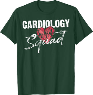 Funny Cardiology Squad Gift Cardiovascular Technologists T-Shirt - T-Shirt | Forest