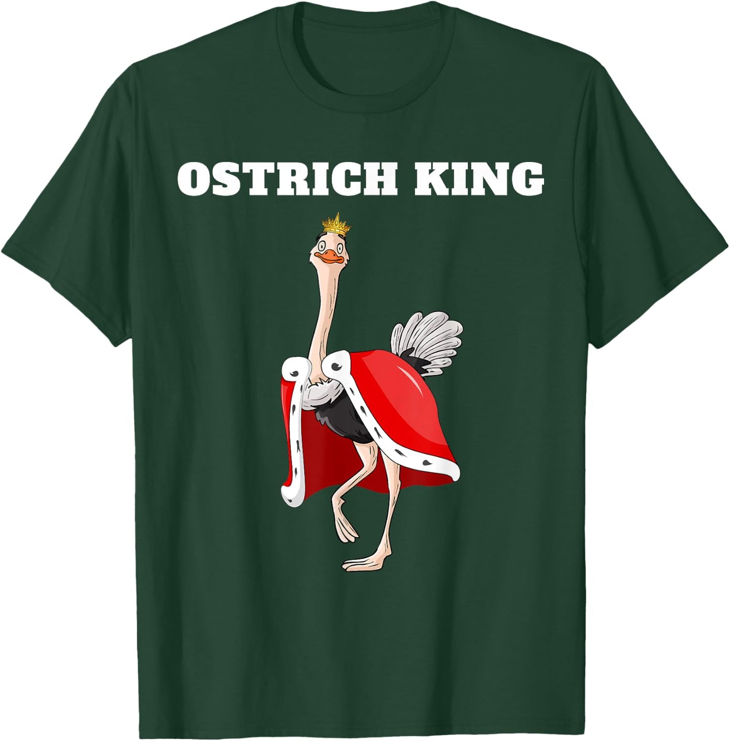 Ostrich King | Ostrich | Boys Ostrich T-Shirt - T-Shirt | Forest