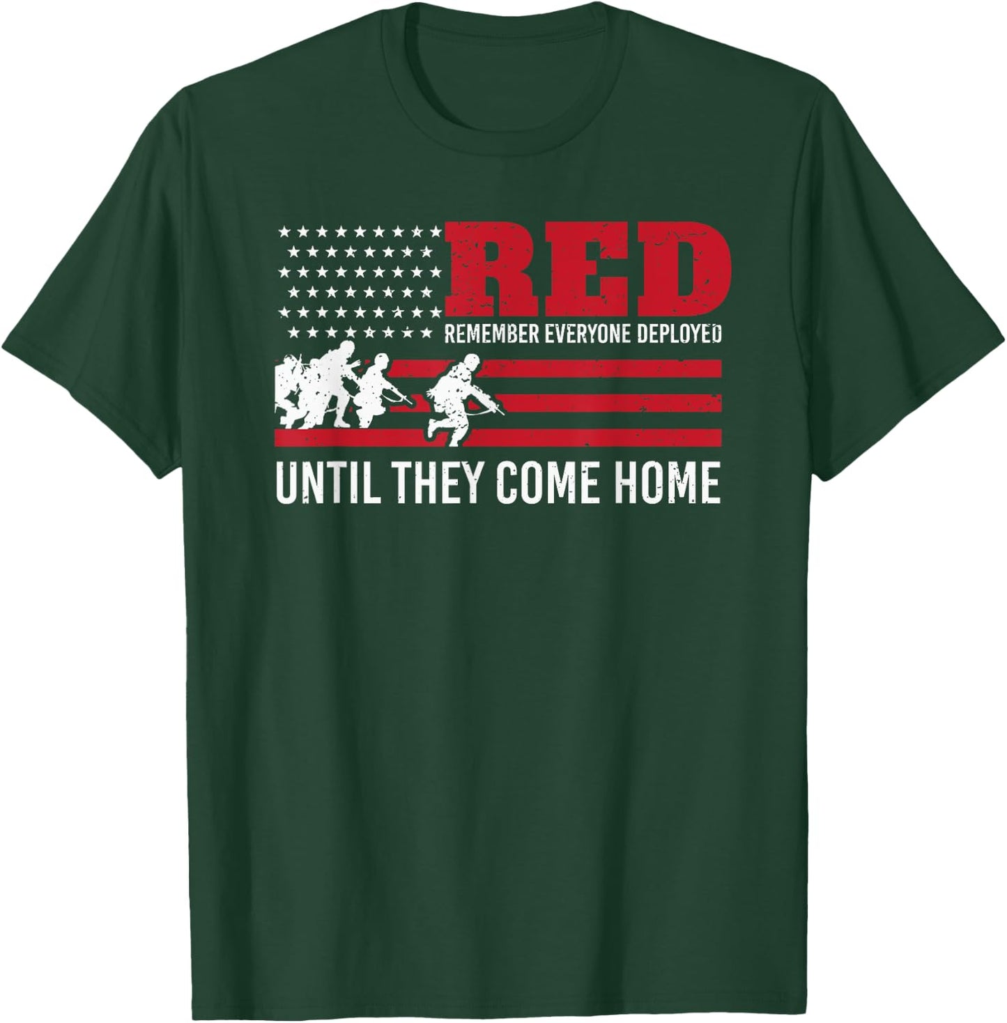 Remember Everyone Deployed RED Army Pride T-Shirt - T-Shirt | Forest