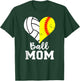 Ball Mom Heart Funny Softball Volleyball Mom T-Shirt - T-Shirt | Forest