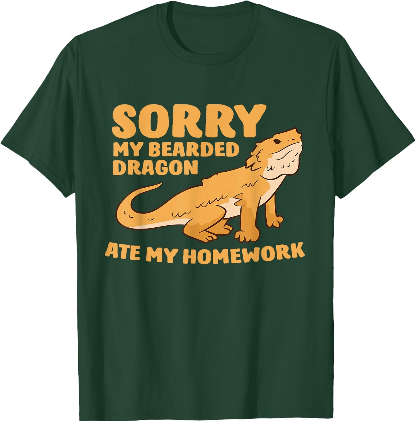 Bearded Dragon School My Bearded Dragon Ate My Homework T-Shirt - T-Shirt | Forest