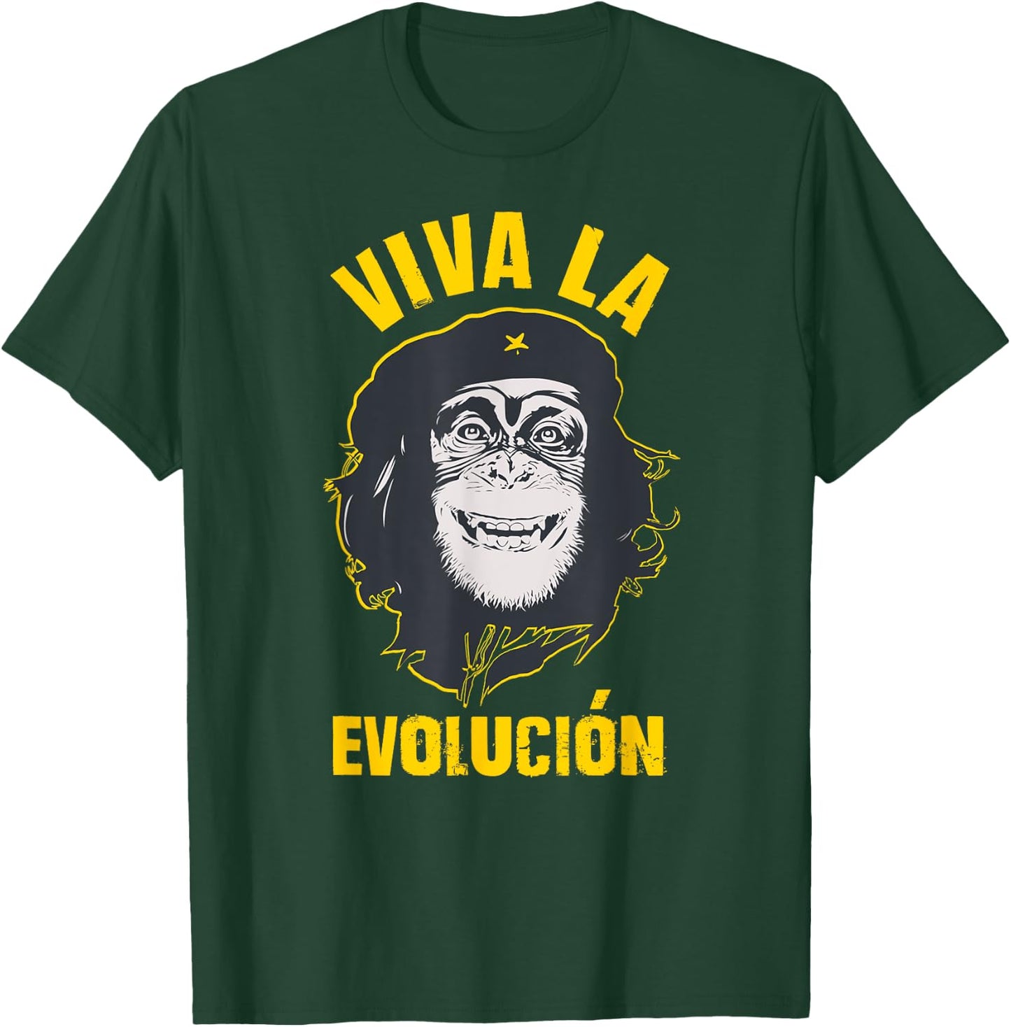 Monkey chimpanzee, Viva la Evolution, Revolution FUN gift T-Shirt - T-Shirt | Forest