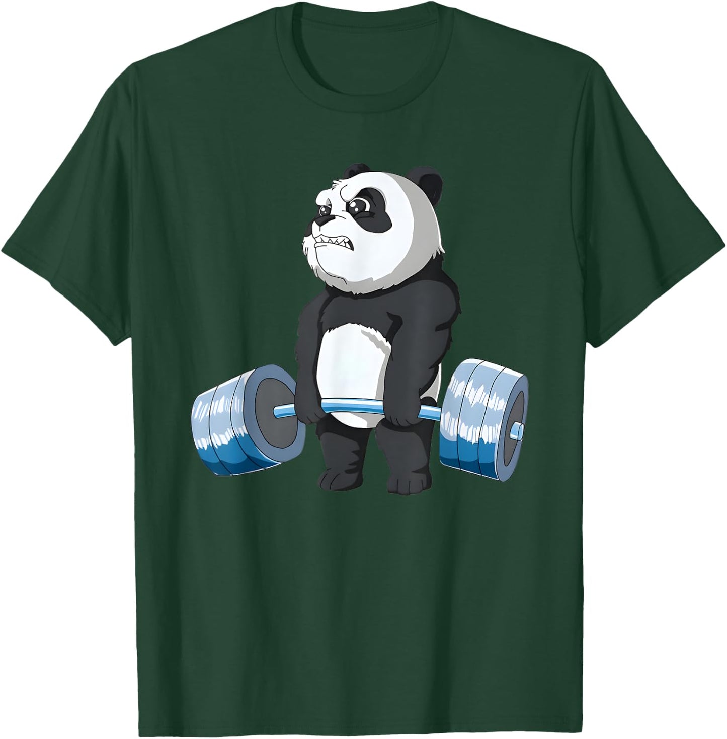 Funny Bear Powerlifting Weightlifting Gym And Bear Lifting T-Shirt - T-Shirt | Forest