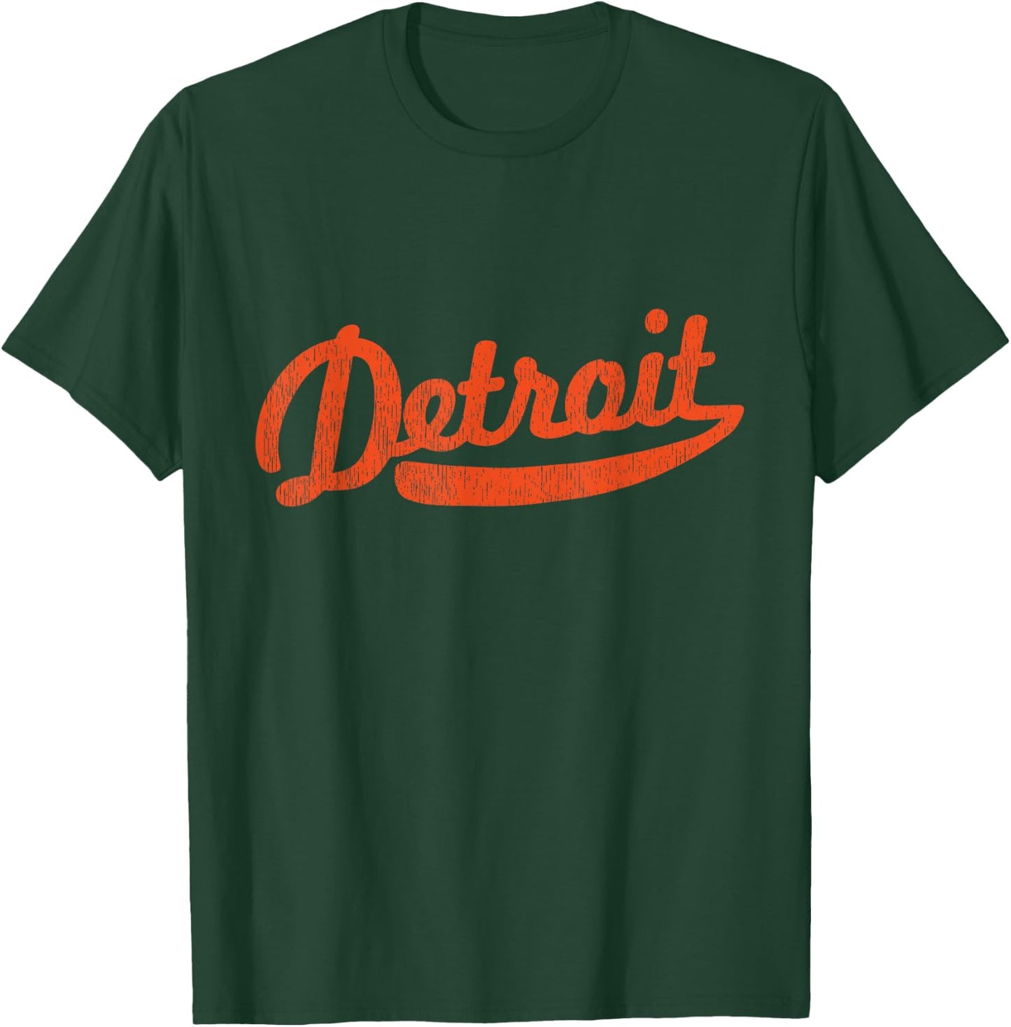 Distressed Detroit Baseball Stuff Vintage Detroit T-Shirt - T-Shirt | Forest
