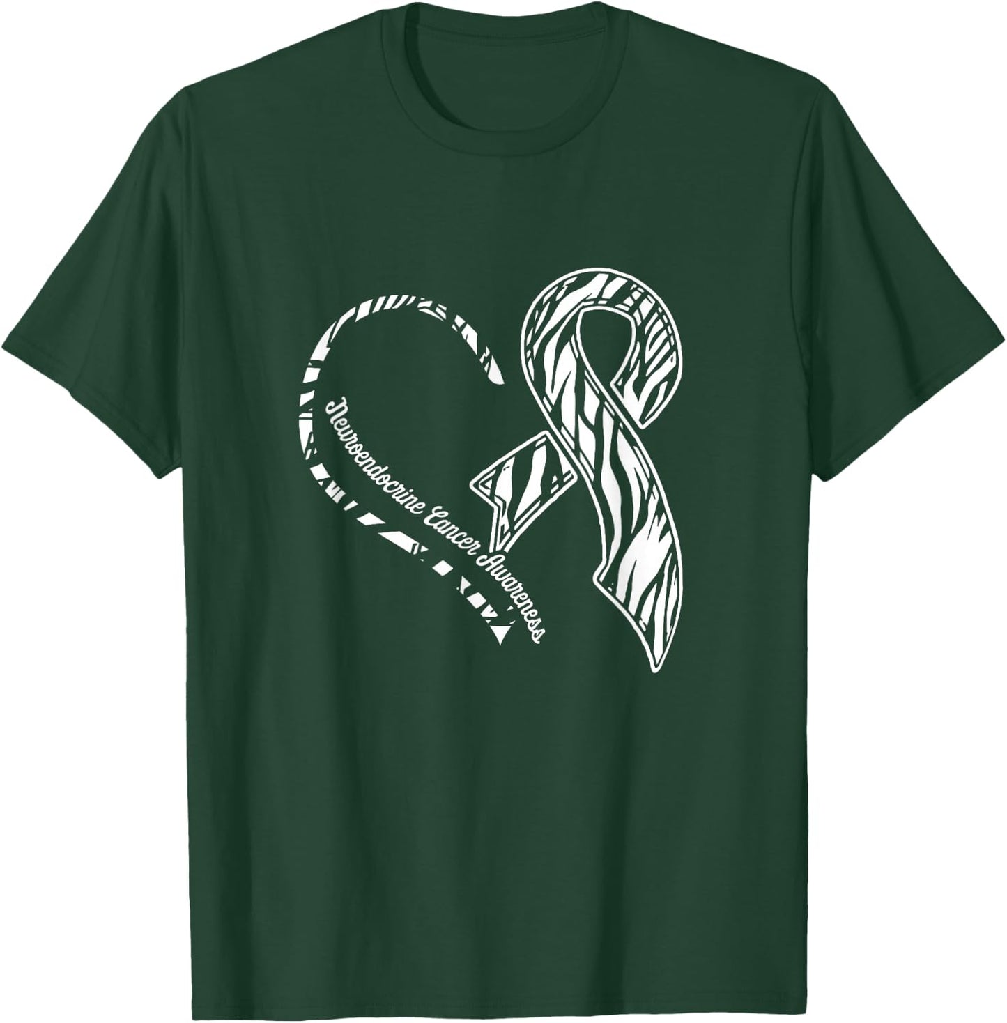 Neuroendocrine Cancer Survivor Heart Warrior T-Shirt - T-Shirt | Forest