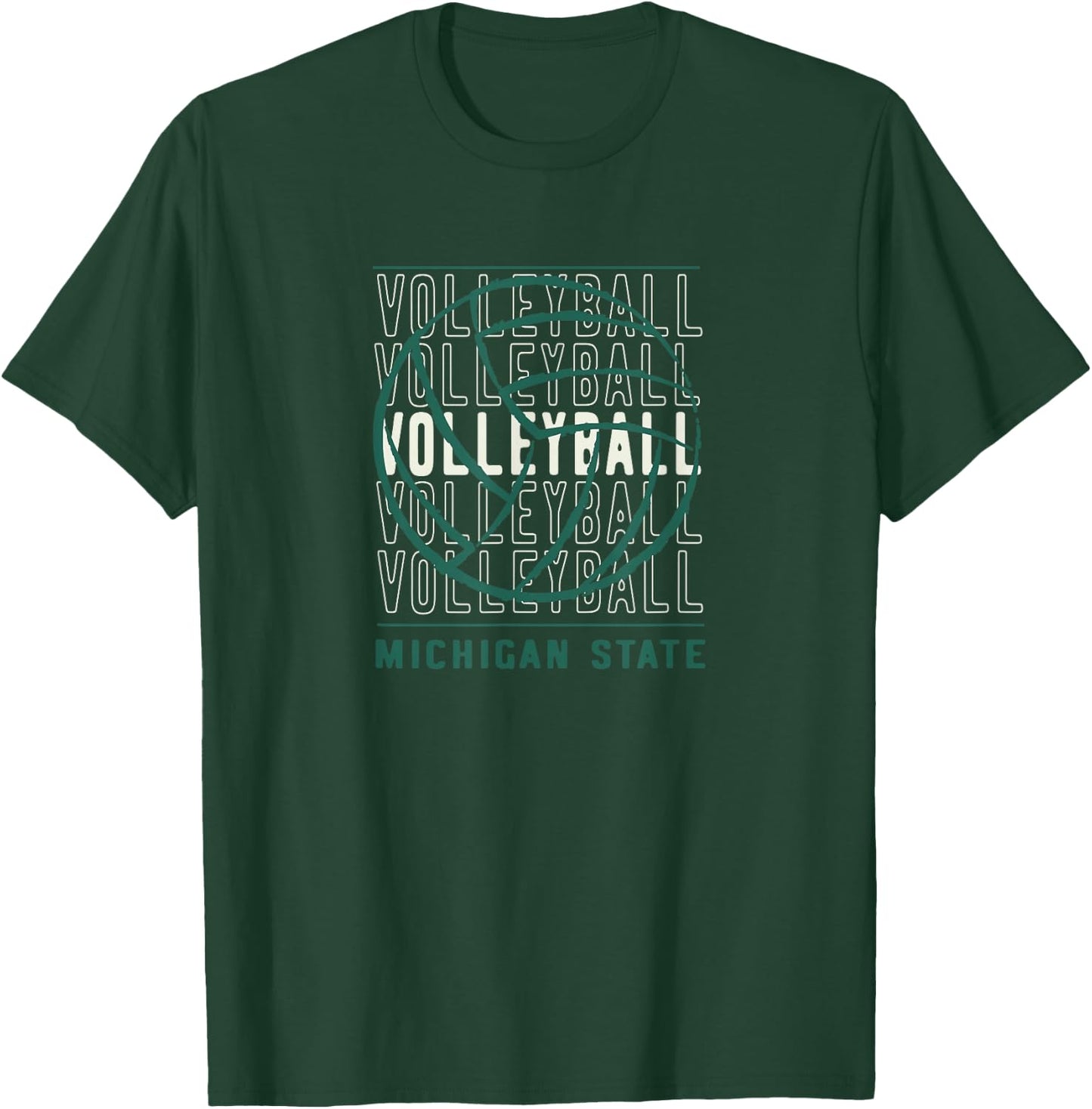 Volleyball Michigan State T-Shirt - T-Shirt | Forest