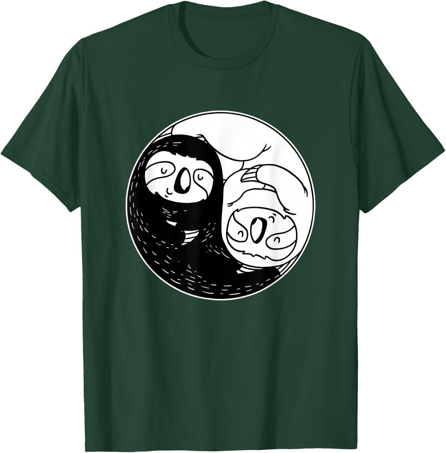 Sloth Lover Gifts Yin Yang Shirt Girls Women T-Shirt - T-Shirt | Forest