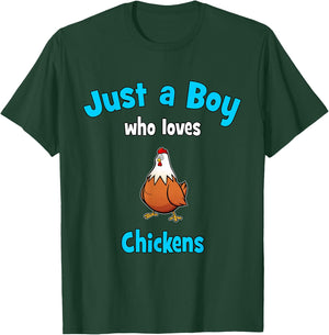 Chicken Shirt for Boys | Children's Chickens T-Shirt - T-Shirt | Forest