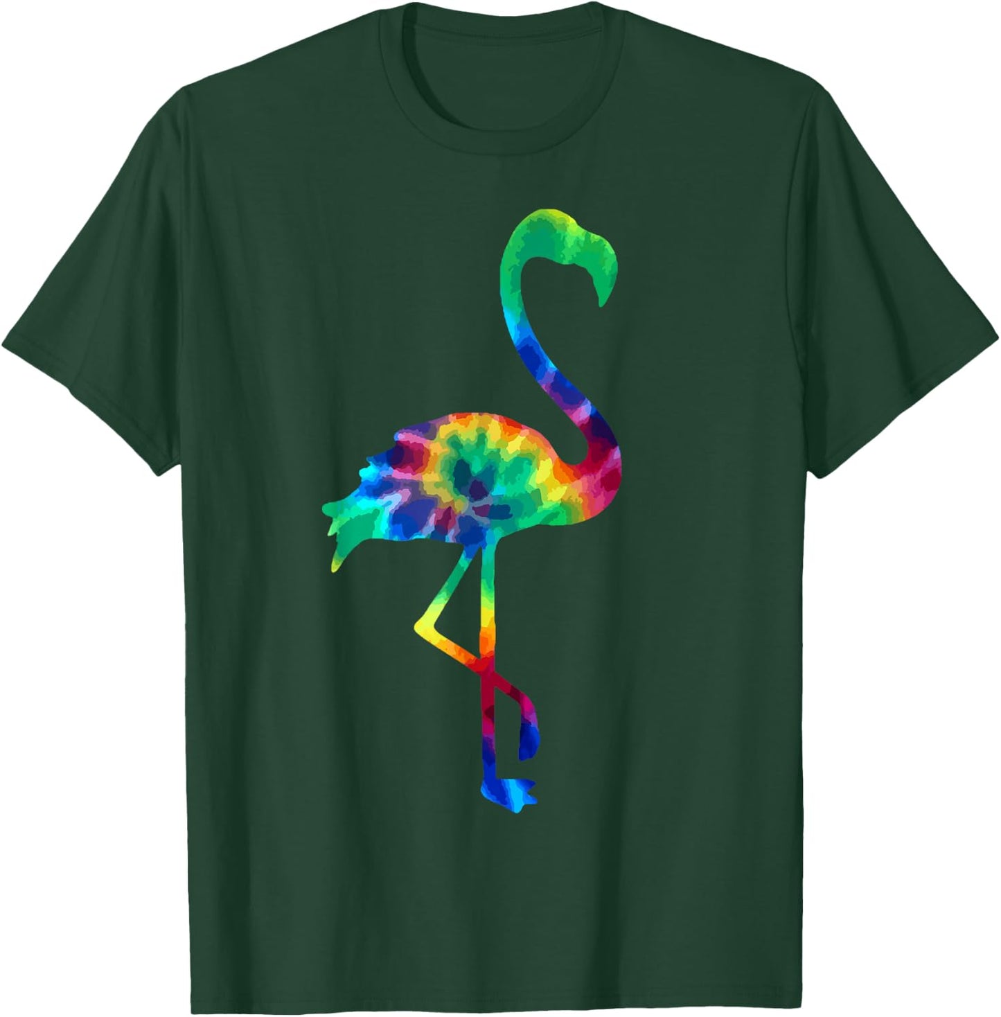 Flamingo Tie Dye Vintage Hippie Flamingo Lover Small T-Shirt - T-Shirt | Forest