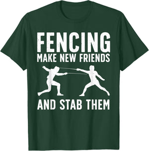 Best Fencing Design Women Kids Fencing Sport Fencer T-Shirt - T-Shirt | Forest