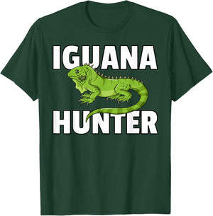 Iguana Hunter Reptile Lizard Hunting T-Shirt - T-Shirt | Forest