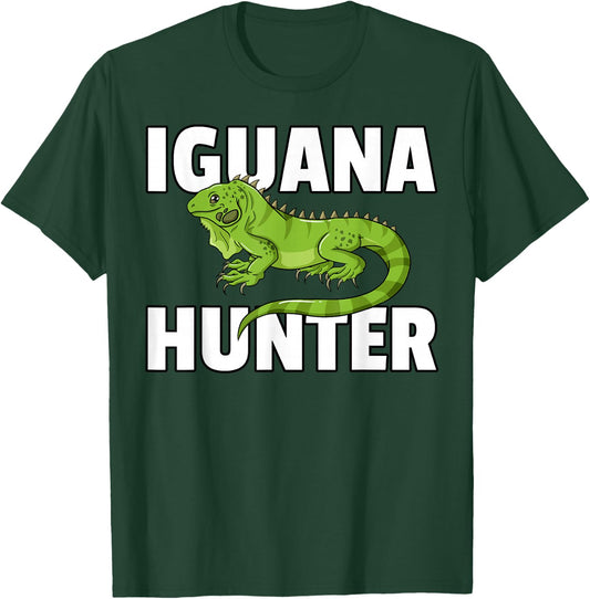 Iguana Hunter Reptile Lizard Hunting T-Shirt - T-Shirt | Forest