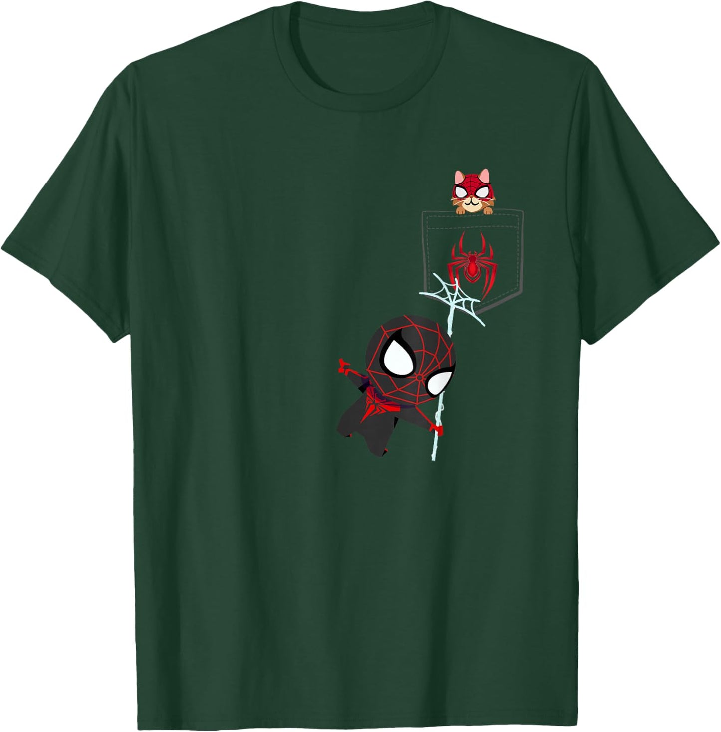Marvel Spider-Man Miles Morales Game Spidey and Spider-Cat T-Shirt - T-Shirt | Forest