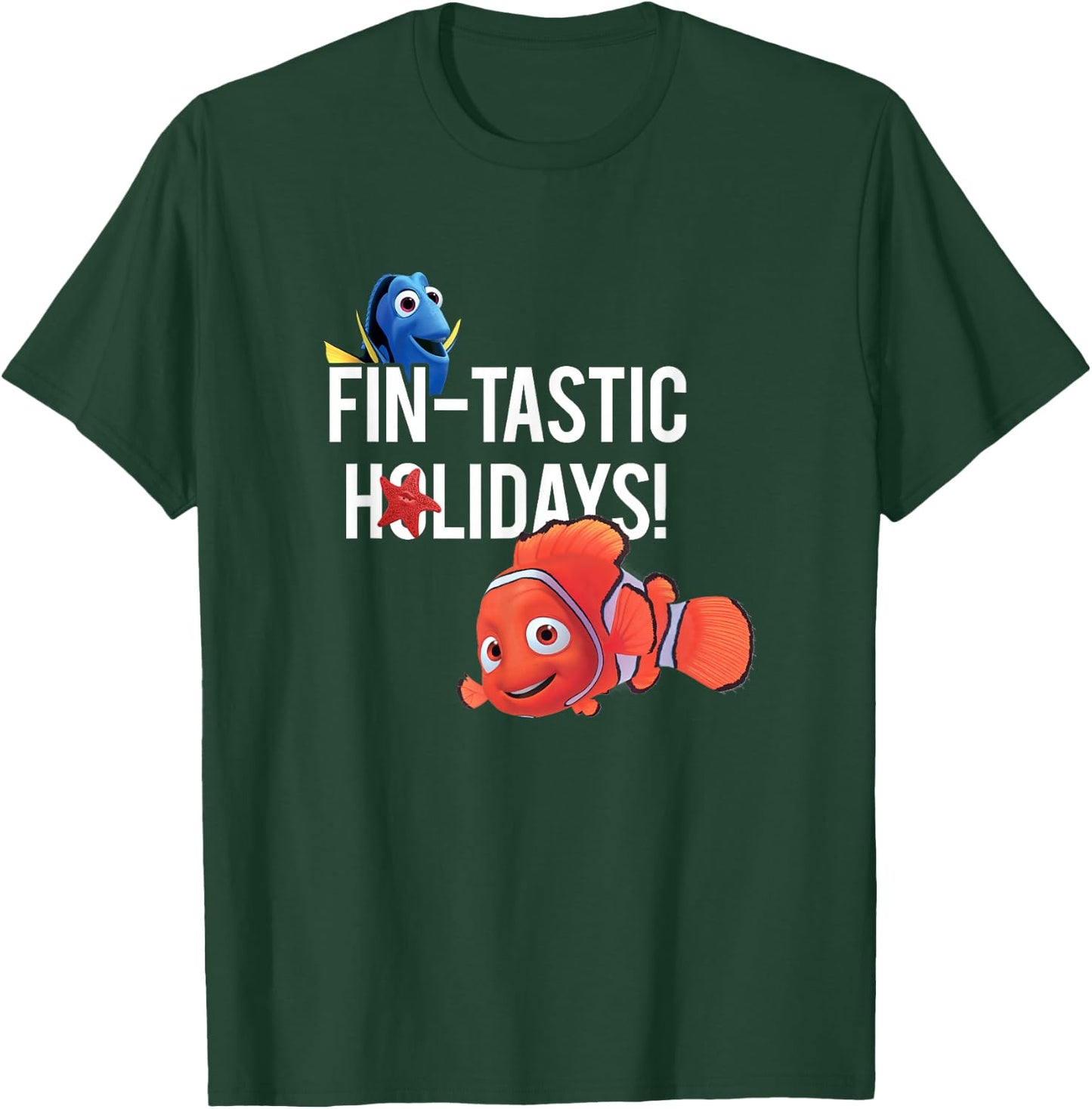 Disney Pixar Finding Nemo Dory & Nemo Fin-Tastic Holidays! T-Shirt - T-Shirt | Forest