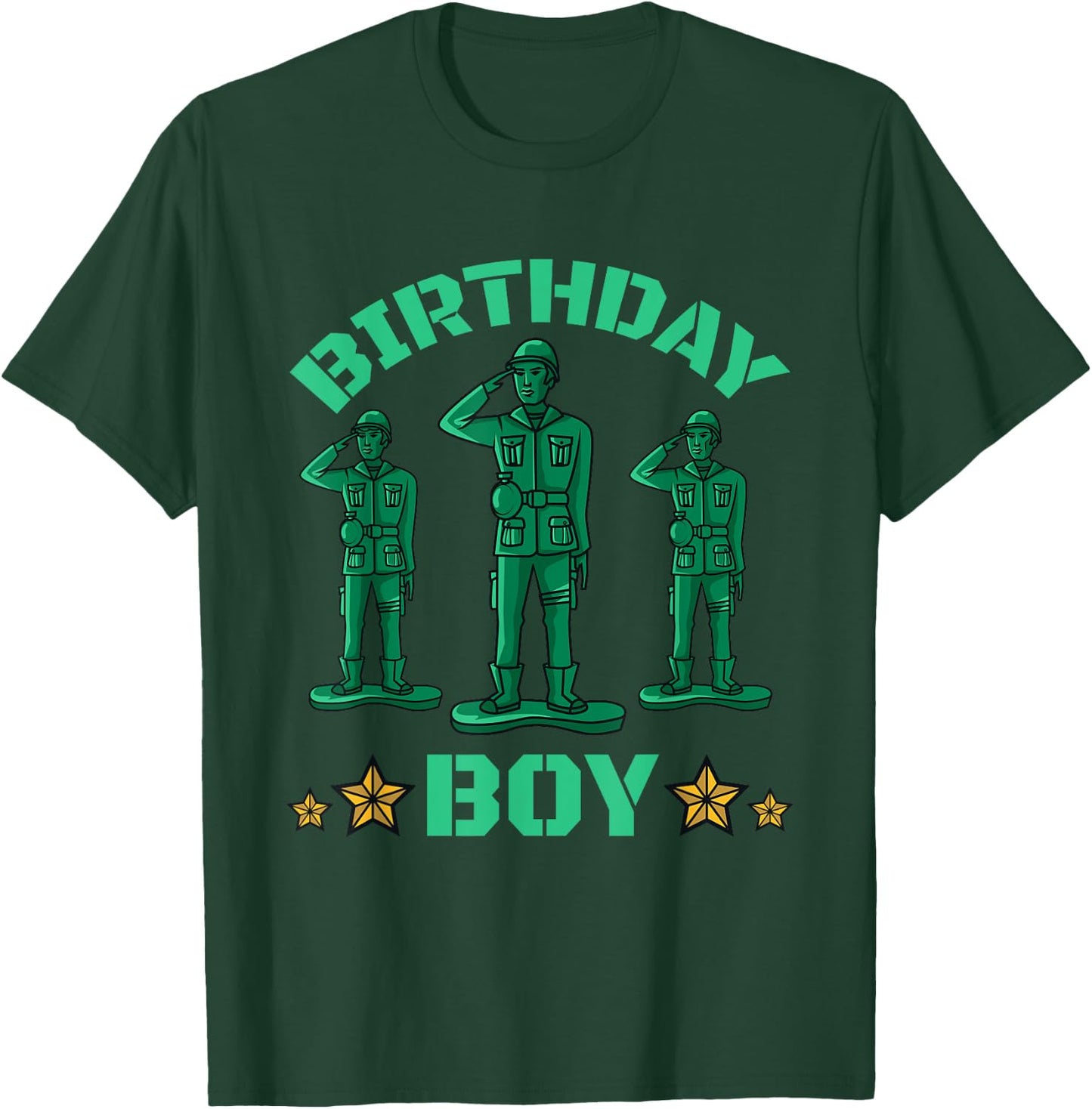 Funny Army Party Decorations Camo Birthday Boy Gift Men Kids T-Shirt - T-Shirt | Forest