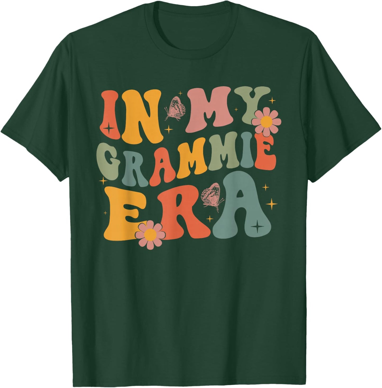 In My Grammie Era Christmas Flower Butterfly Xmas Holida T-Shirt - T-Shirt | Forest