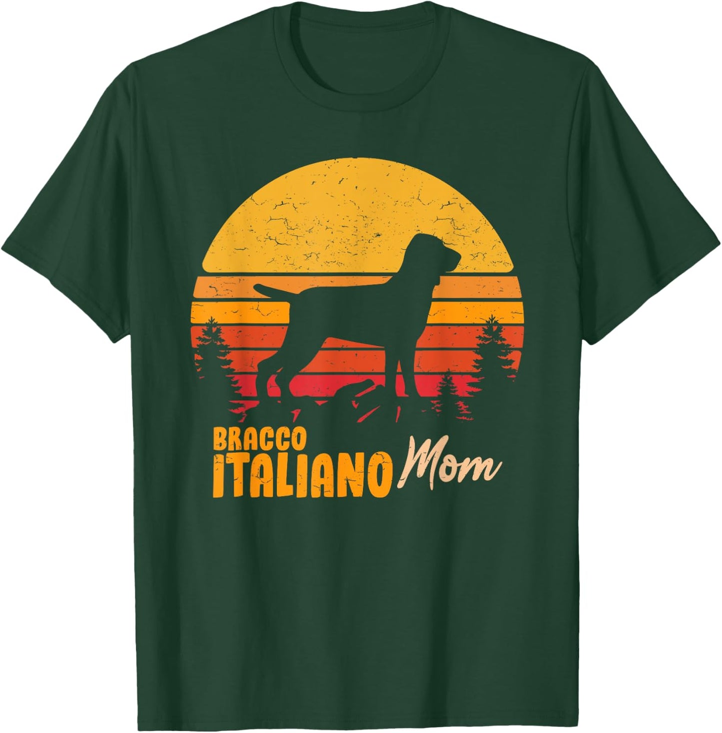 Bracco Italiano Mama Vintage Retro Dog Women's Gift T-Shirt - T-Shirt | Forest