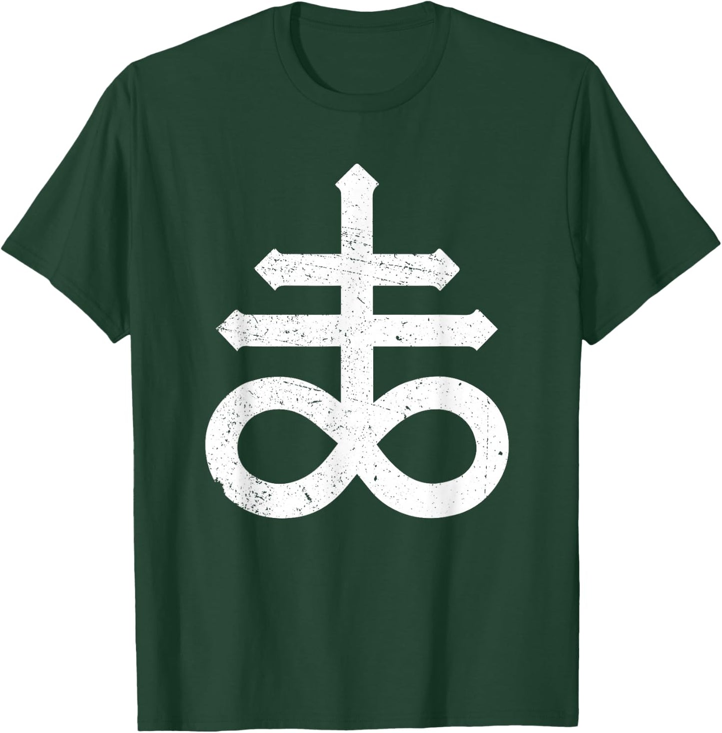 Leviathan Cross Satanic Cross Symbol Vintage Distressed T-Shirt - T-Shirt | Forest