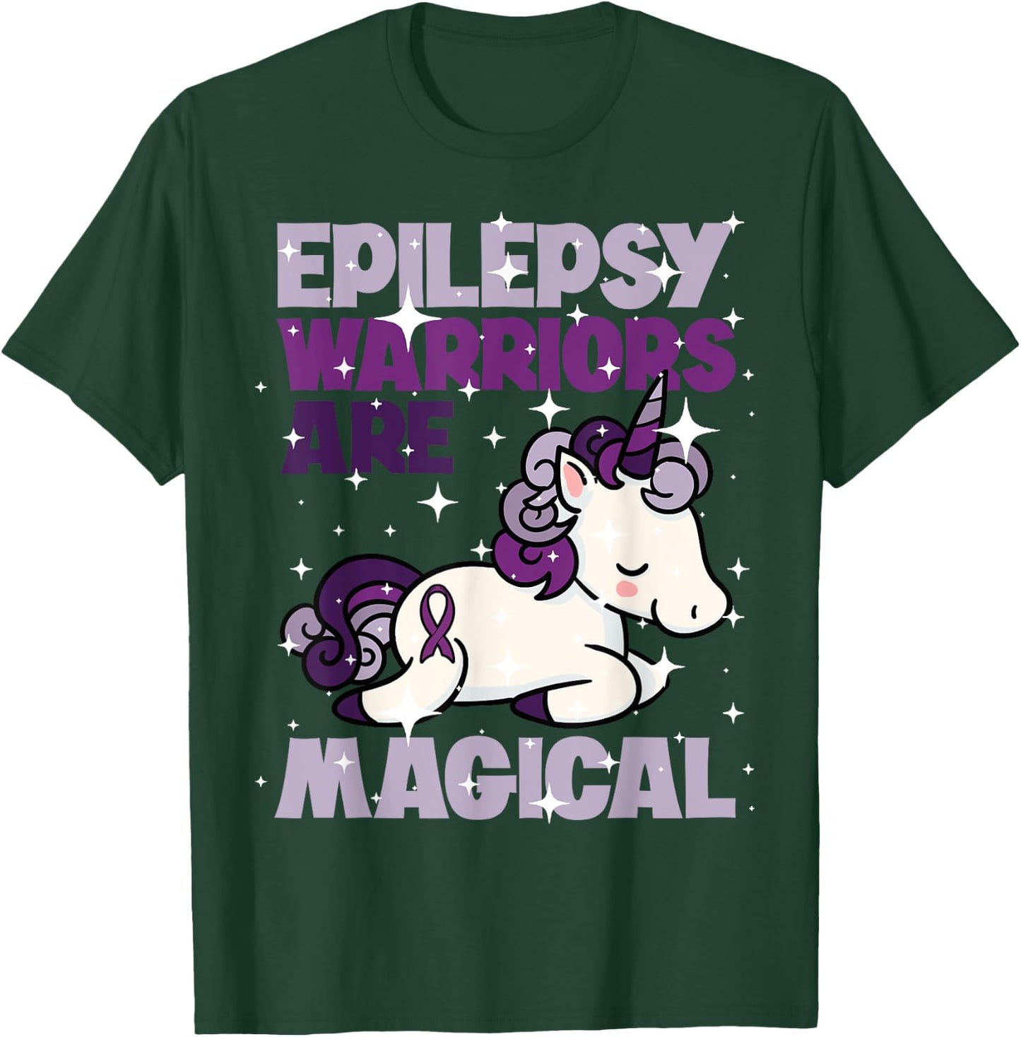 Epilepsy Warrior Epileptic Day Purple Unicorn Lover Gift T-Shirt - T-Shirt | Forest