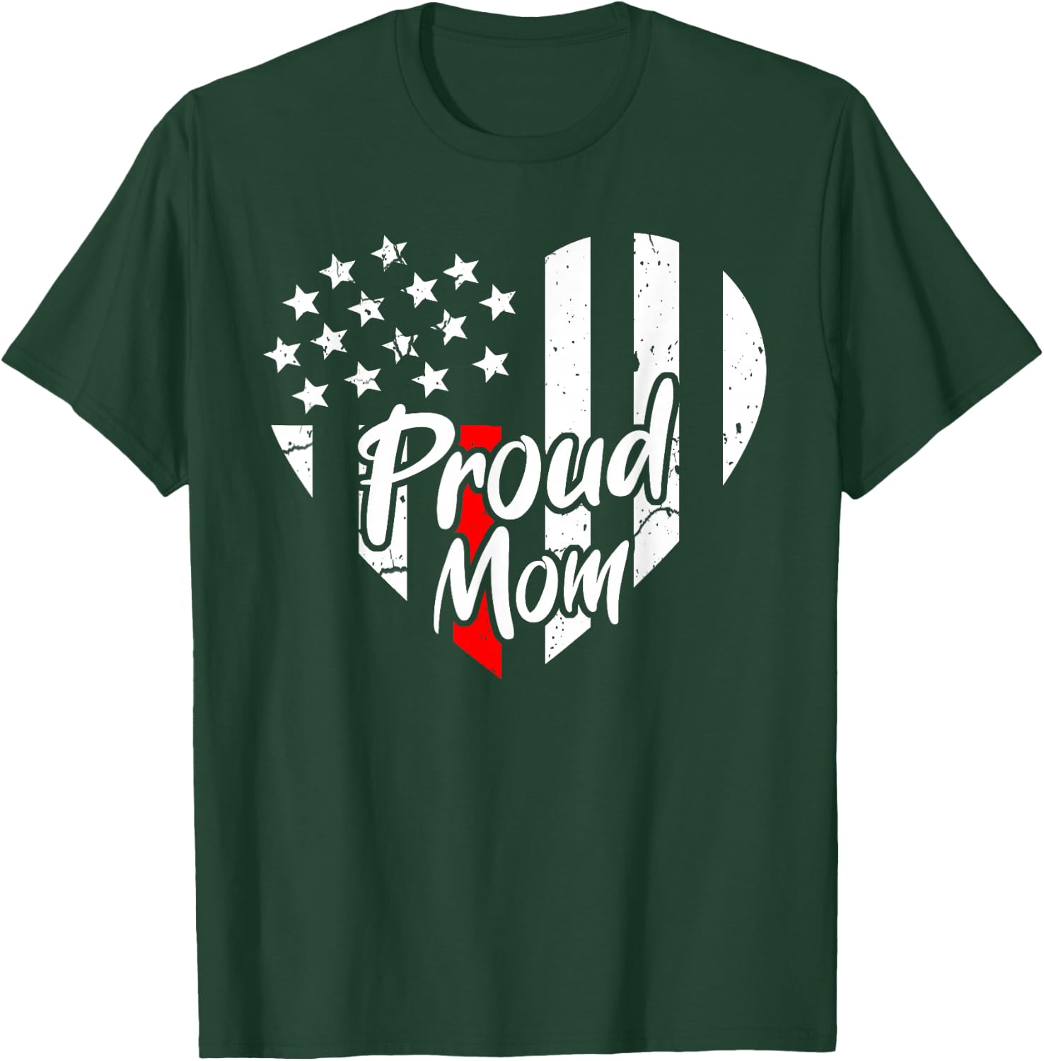 Proud Mom Of A Firefighter Mother Us Thin Red Line Shirt T-Shirt - T-Shirt | Forest