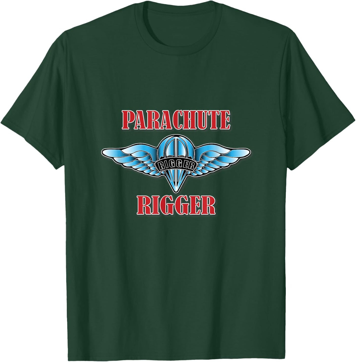 Parachute Rigger (Front Design) T-Shirt - T-Shirt | Forest