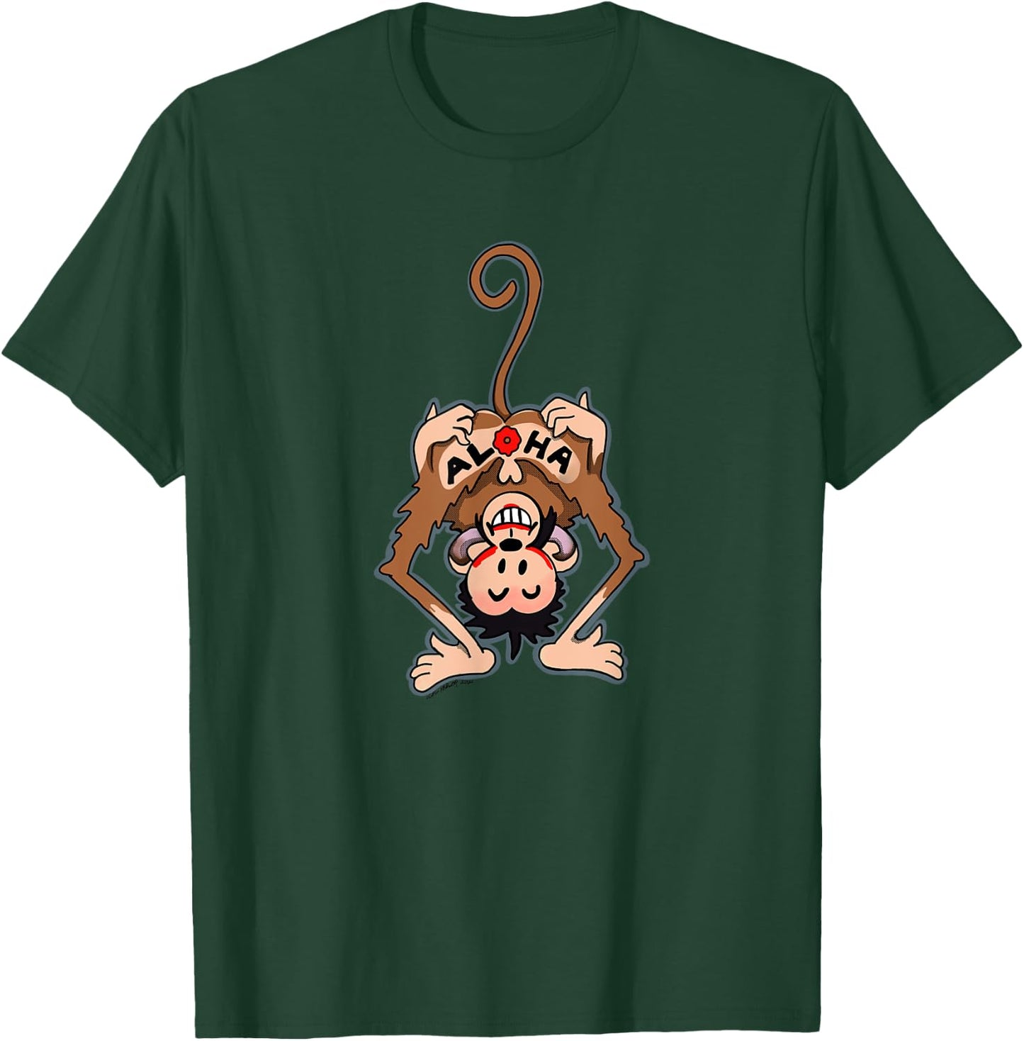 Vintage "Aloha" Monkey Tattoo T-Shirt - T-Shirt | Forest