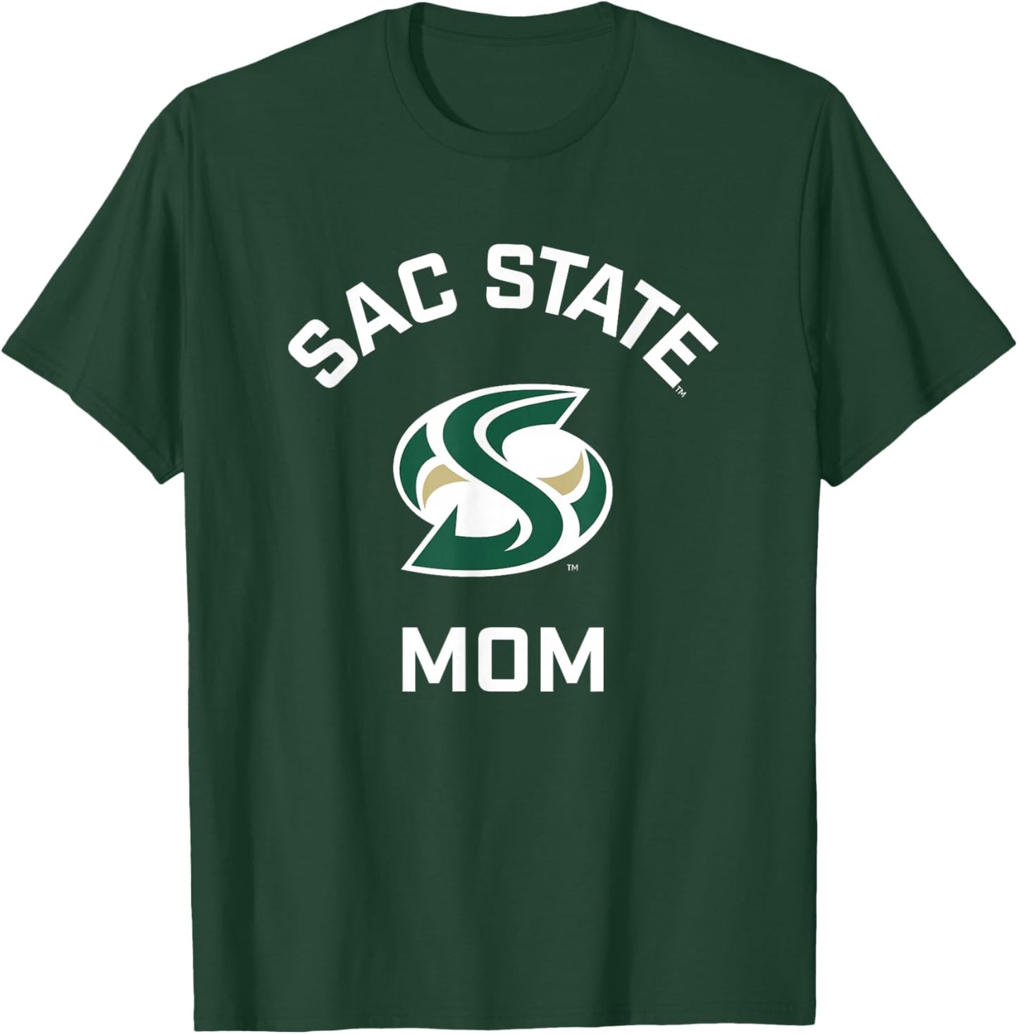 Sacramento State CSUS Hornets Arched Mom T-Shirt - T-Shirt | Forest